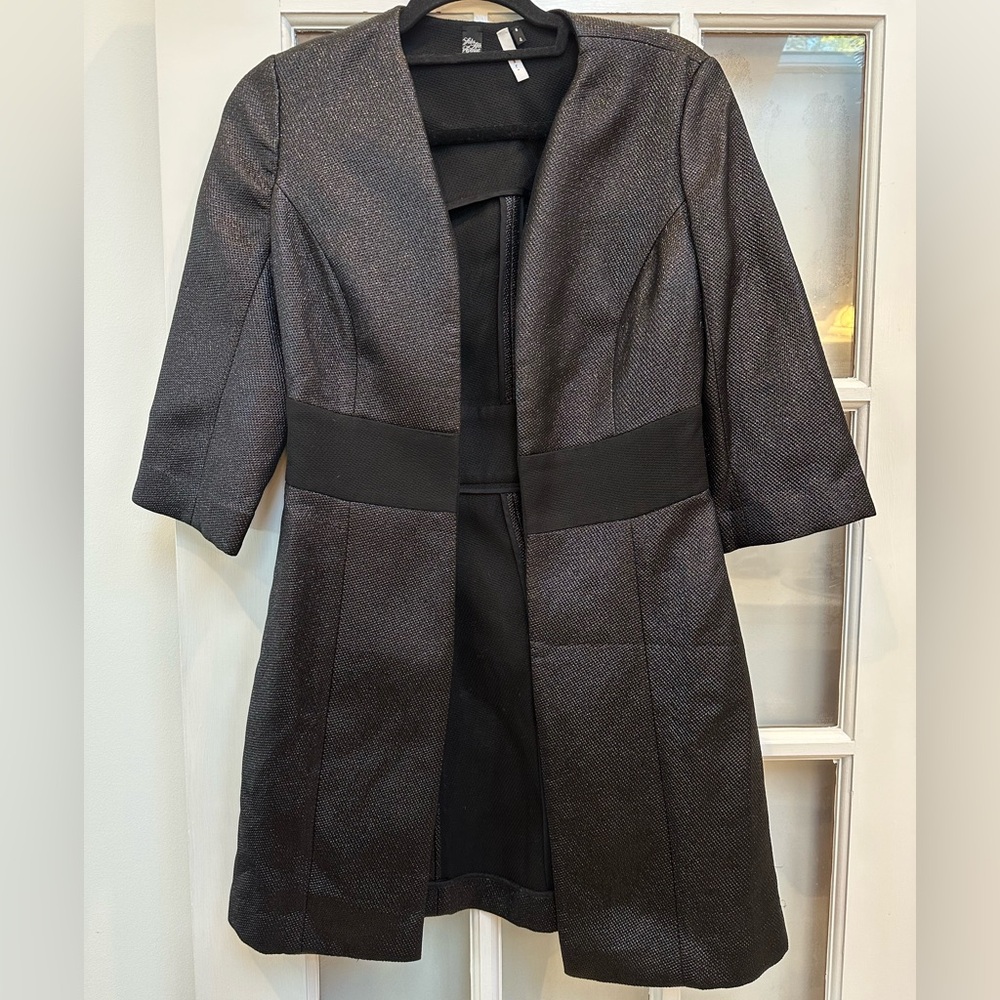 Vintage IISLI New York Saks Fifth Avenue Wool Glam Rock Metallic Jacket Size 4